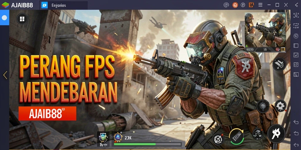 Tangkapan layar AJAIB88 menampilkan pertempuran FPS yang seru dan mendebarkan.