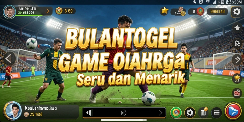 Screenshot utama BULANTOGEL menampilkan aksi gameplay olahraga yang mendebarkan.