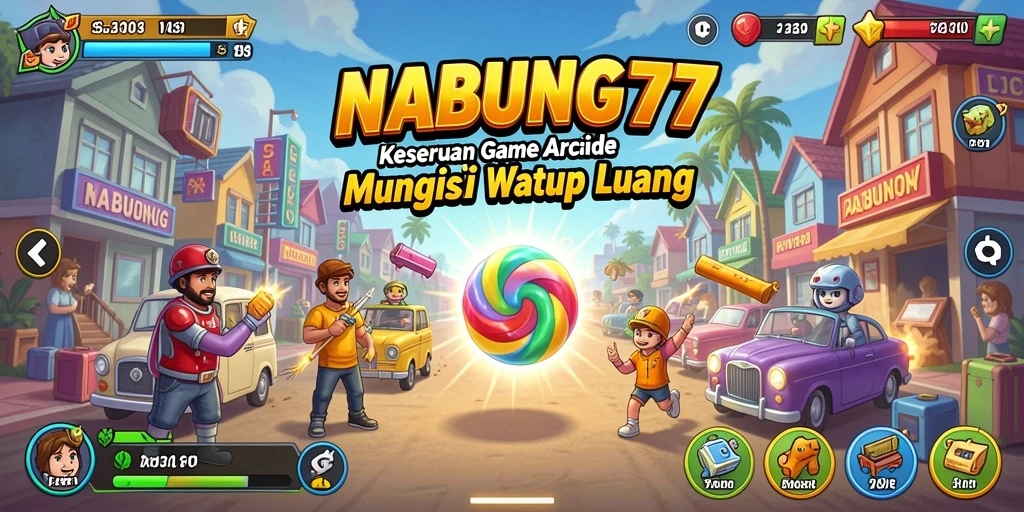Screenshot NABUNG77 menampilkan gameplay seru dalam dunia Arcade yang penuh warna.
