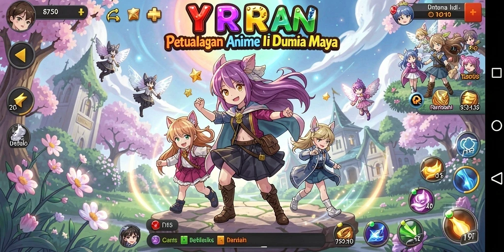 Tangkapan layar ini menampilkan aksi seru dalam gameplay YYRR.